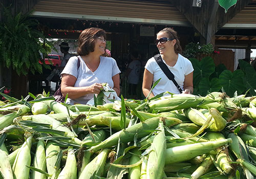 Shaw Farms near Cincinnati, Ohio grows fresh and locally sourced sweet corn.